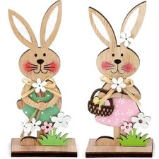 Osterhase Holz Deko Figuren