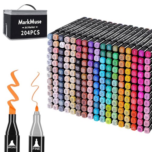 204 farben marker - farben, set