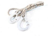 Rettungsseil 175 cm Tau Seil Leine DDR Feuerwehr mit Karabiner Haken Deko