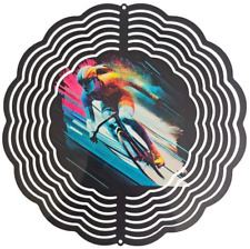 Edelstahl 3D Windspiel Windspinner 20cm Radsport WI152