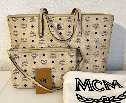 Mcm anya shopper - anya, beige