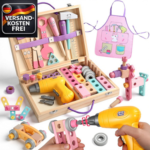 Werkzeugkoffer holzspielzeug - werkzeugkoffer,