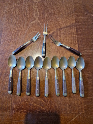 Messingbesteck vintage italien - messingbesteck,