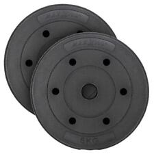 MAXXIVA Hantelscheiben-Set Zement 2x5kg Gewichte schwarz Gewichtsscheiben 10kg