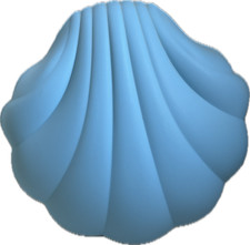 Muschel Lampe, Kinderzimmer, 26 cm