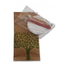 Vanity Kit Kosmetikset Nagelfeile Wattestäbchen Wattepads Sachet 50 Stk Nature