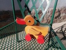Alte Holz-Ente, Nachzieh-Ente, vermutlich HABA, Vintage Spielzeug, selten