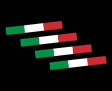 4x ITALIEN Flagge Streifen Aufkleber Motorrad Auto Helm Sticker Tuning Fahne