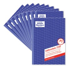 AVERY Zweckform 1720-10 Lieferschein A5, 2x40 Blatt, Lieferscheinblock 10er Pack