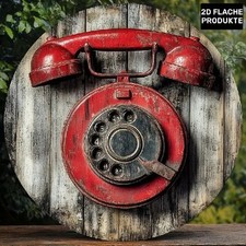Blechschild rotes telefon deko - blechschild,