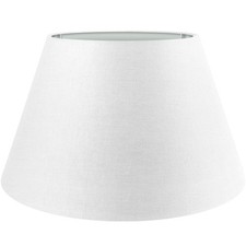 Premium Lampenschirm Stehlampe Hängelampe Weiß Baumwolle E14/E27 2XL=UØ 40cm