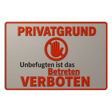 Betreten Verboten Blechschild