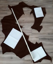 Lederhaut Kalb Rind Leder Nubuk Wildleder Larp Mittelalter Schuster Retro