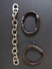 Armband Uno de 50 Armband Metall und 2 Armreifen Uno de 50 Leder Metall