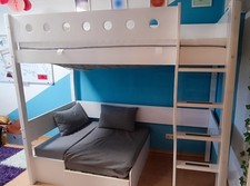 FLEXA Hochbett / weiß / mit