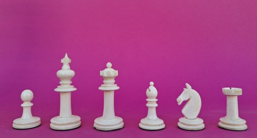 Antike bein schachfiguren - bein,