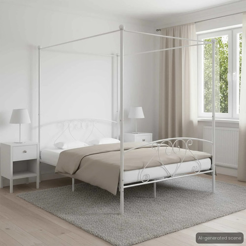 Himmelbett gestell weiß - himmelbett-gestell,