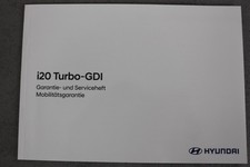 HYUNDAI i20 Turbo-GDI Serviceheft (Ohne Inspektionsstempel) 2025 - Wartungsheft