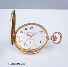 Systeme Glashütte 585 / 14K Rosegold Taschenuhr drei Deckel Gold 96,7 Gramm