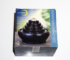 Drehende Kugel Zimmer Tisch Indoor Brunnen Kaskade Wasserfall Set Pumpe & LED