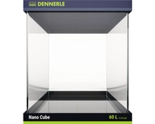 Aquarium DENNERLE Nano Cube 60 l mit schwarzer Rückwandfolie, Schaumstoffunterla