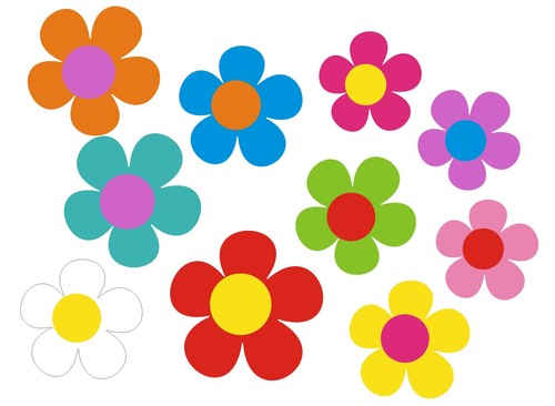 Blumen aufkleber hippie - aufkleber,