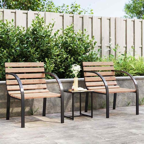 Holz gartenstuhl - 2x,