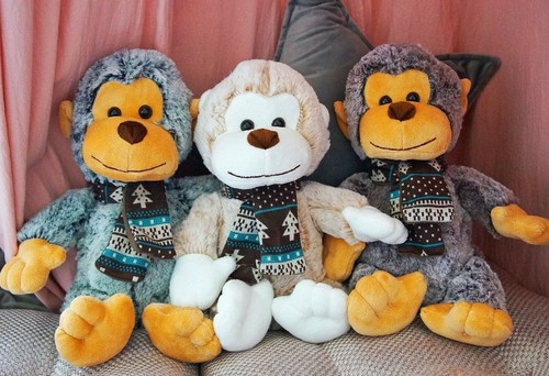 Affe kuscheltier 33cm - 3x,
