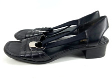 RIEKER DAMEN SANDALEN SANDALETTEN SLIPPER SLINGBACK PUMPS Gr:42 UK:8 SCHWARZ