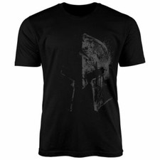Herren T-Shirt Bedruckt Sparta-Helm Spartaner Helmet Printshirt Fashion