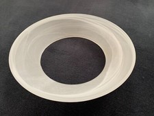 Lampenschirm Glasschirm Lampenglas Deckenfluter weiß marmoriert Fluterschale