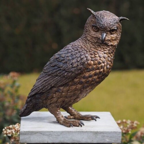 Bronzefigur eule - bronzefigur,