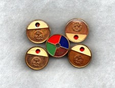 MfS Erkennungsabzeichen 2, Bartel Band II Nr. 755, 4 Stk + eine Drehscheibe