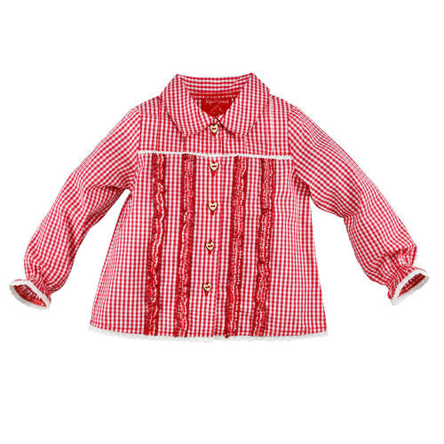 Bondi trachtenbluse rot weiß - trachtenbluse,