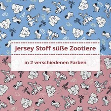 Jersey Stoff süße Zootiere
