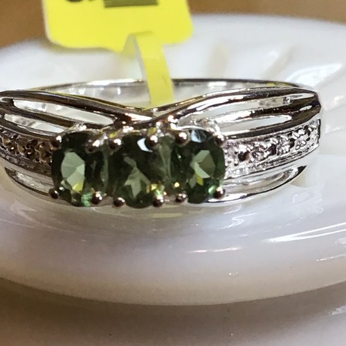 Grüner apatit ring tgw - apatit, (gr.7)