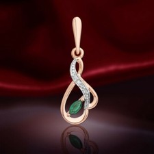 Rose Rose Gold 585 Pendant