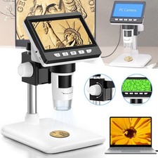Digital Mikroskop 4,3 Zoll 1080P Kabellose Mikroskopkamera mit 8 LED Leuchten