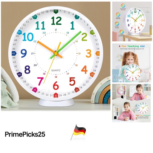 Kinder lernuhr 25cm wanduhr - kinder,