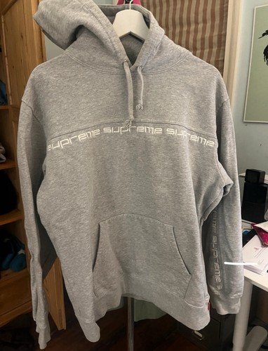 Supreme hoodie text - text, stripe