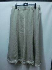 beiger Trachten Leinen Rock Gr. 48 - Neu mit Etikett
