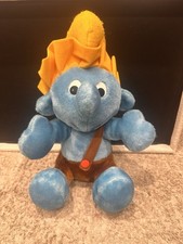 Schlümpfe Farmer Schlumpf Peyo Vintage 1995 Stofftier/Plüschiger ca. 35 cm