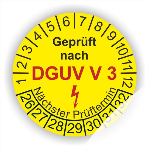Prüfplakette dguv vorschrift - prüfplakette,