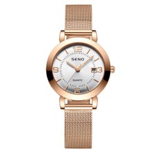 Armbanduhr Damen Uhr Damenuhr Frauen Quartz Analog Rosegold Edelstahl Neu