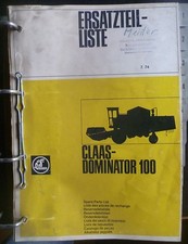 Claas Mähdrescher Dominator 100 Ersatzteile-Liste