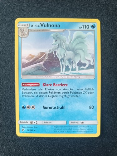 Pokémon karte alola vulnona - pokémon, karte: