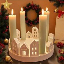 Silikonform Set Advents Kranz Kerzenhalter, Gießform für Keraflott, Raysin, DIY