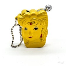 Vintage Feuerzeug Frau Inderin Frauenkopf mit Schlüsselanhänger aus Sammlung 5cm