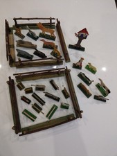 Antikes Holzspielzeug wohl handbemalt Bauernhof Zoo Tiere