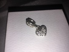 Original Pandora Charm Herz Anhänger 925er Silber Klare Zirkonia